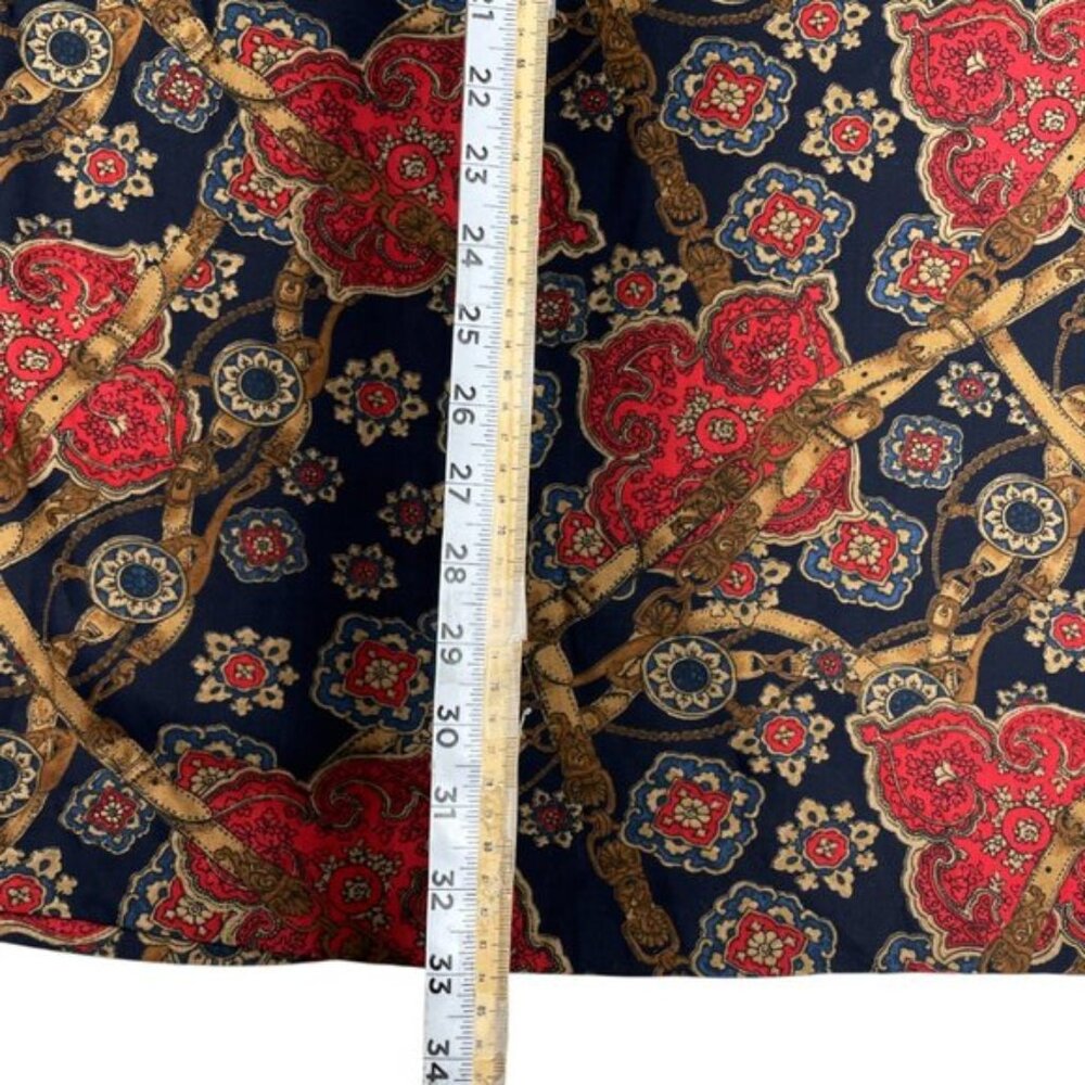 Vintage Pendleton Western Cowgirl Maxi Skirt Navy Red Paisley Size 12 NEW Tags - Picture 8 of 10